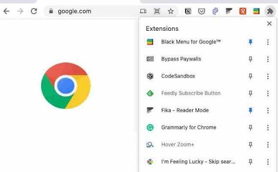 Prompea browser extension interface